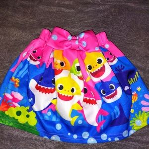 Toddler Girl Baby shark skirt